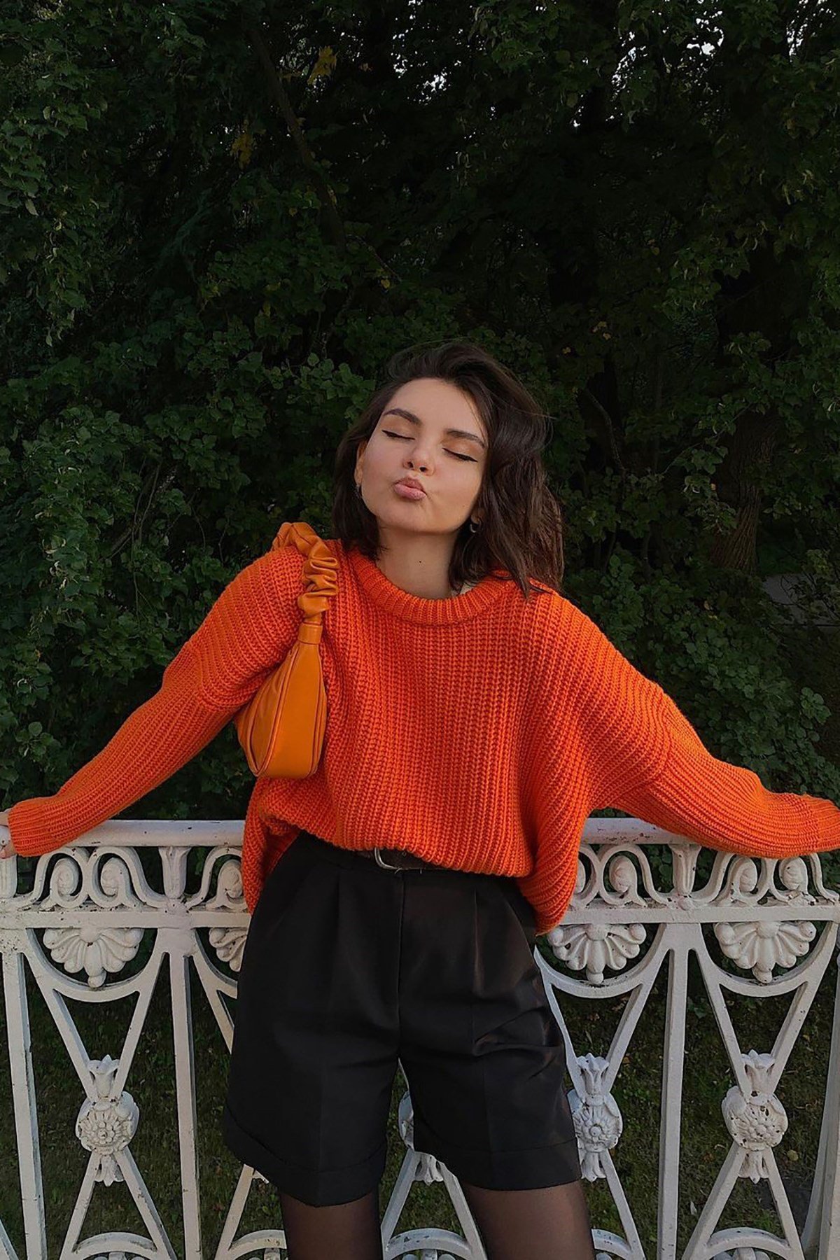 Girls orange sweater sale