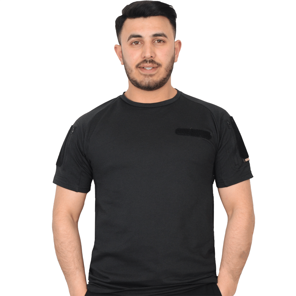 4 Cepli Siyah Taktik Tişört, Yandan Cepli T-Shirt | Taktik T-Shirt  Modelleri Ve Fiyatları