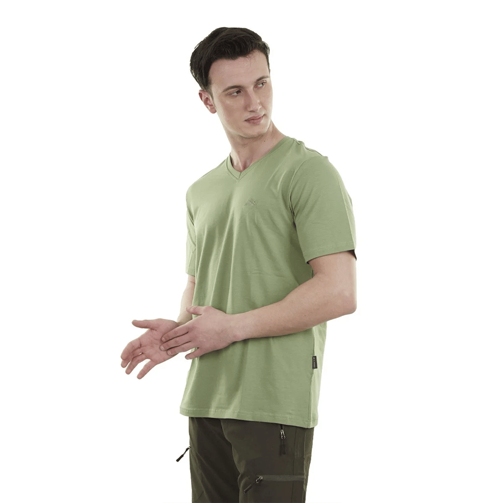 Alpinist Vortex Erkek T-Shirt Yeşil, V Yaka Tişört | V Yaka T-Shirt  Modelleri Ve