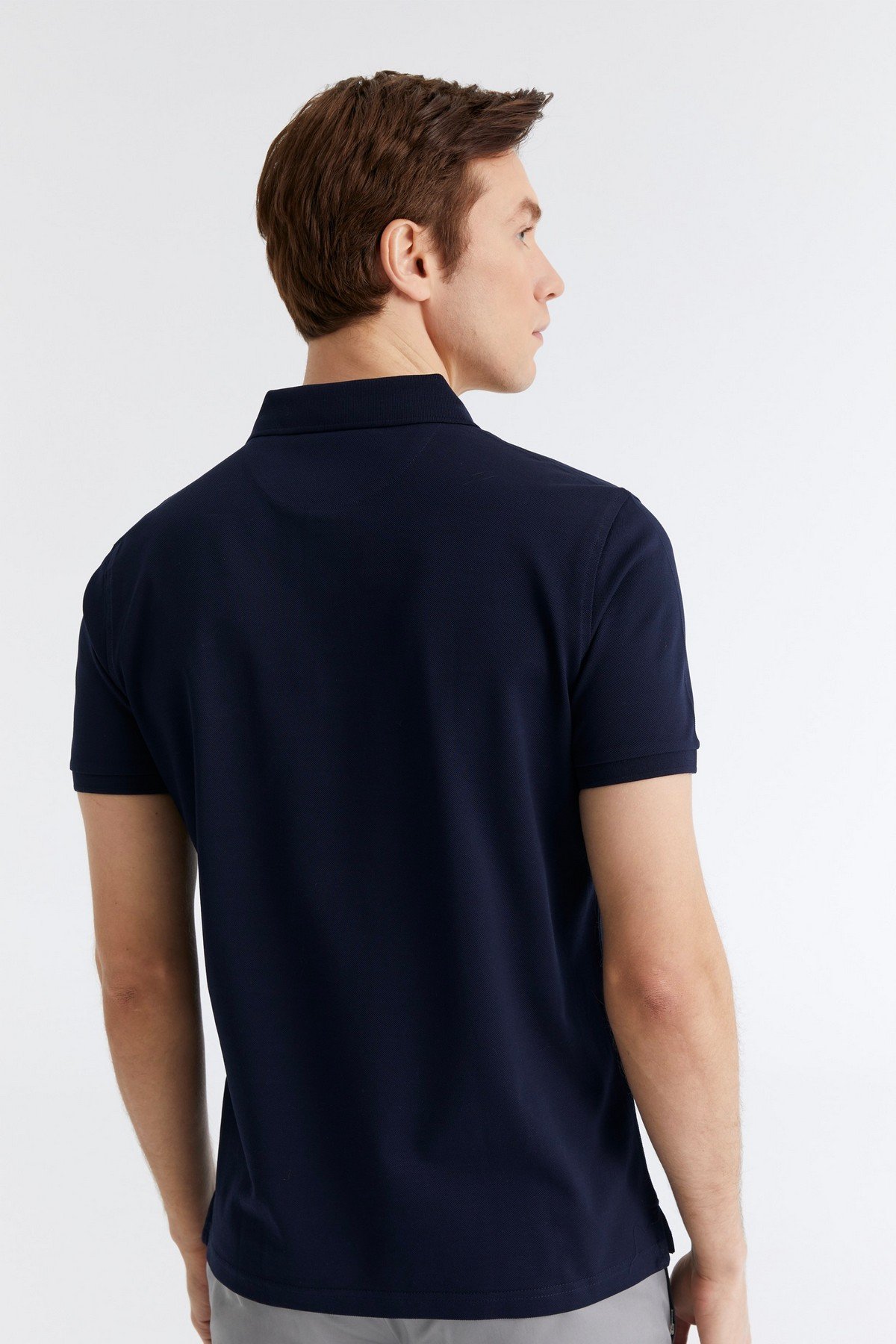New Oxford Slim Fit Lacivert Polo T-Shirt