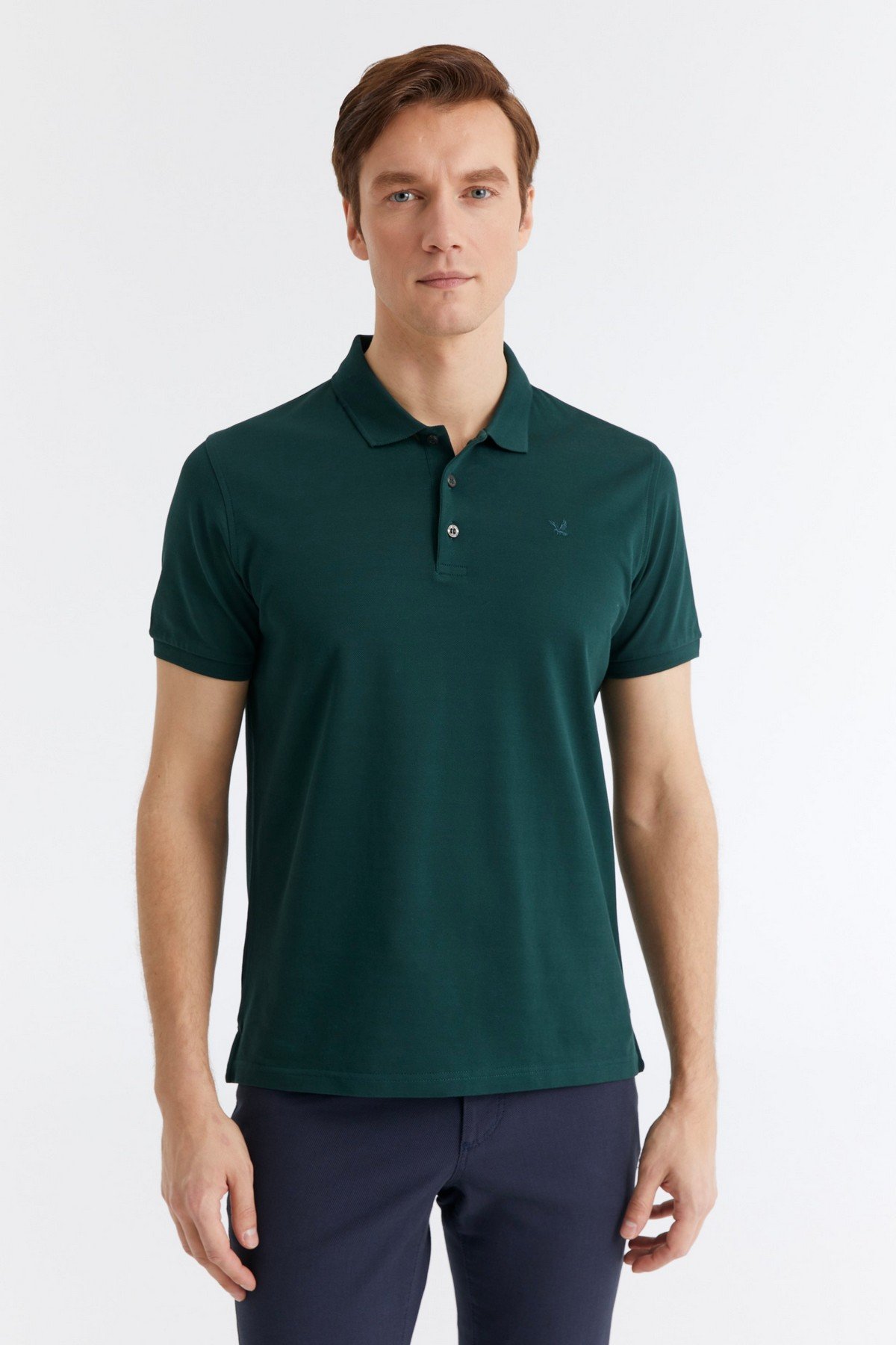 New Oxford Slim Fit Yeşil Polo T-Shirt