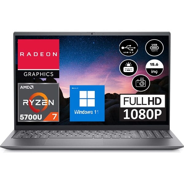 Dell Inspiron 15 5515 AMD Ryzen 7 5700U 16 GB 256GB SSD 15.6