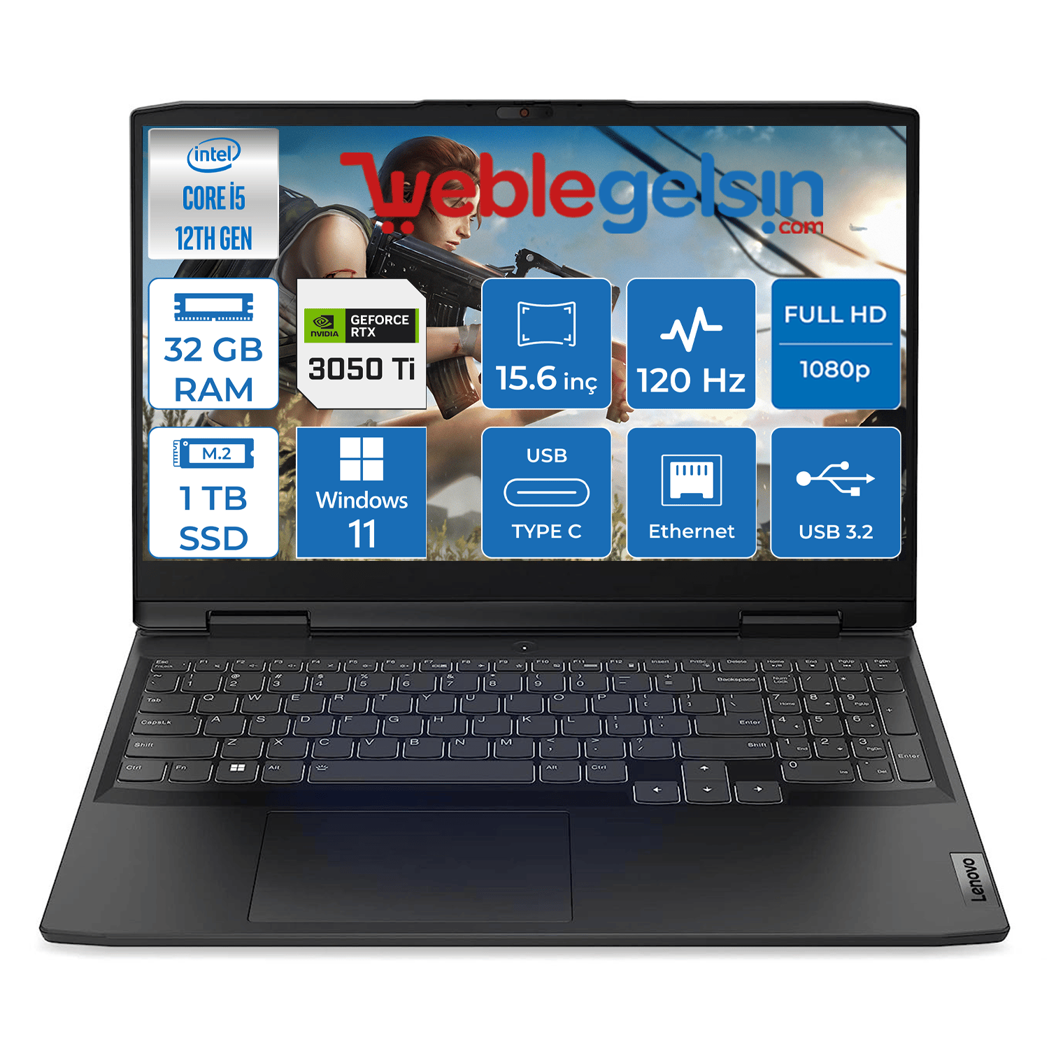 Lenovo Ideapad Gaming 3 Intel Core i5 12450H 32GB 1TB SSD 