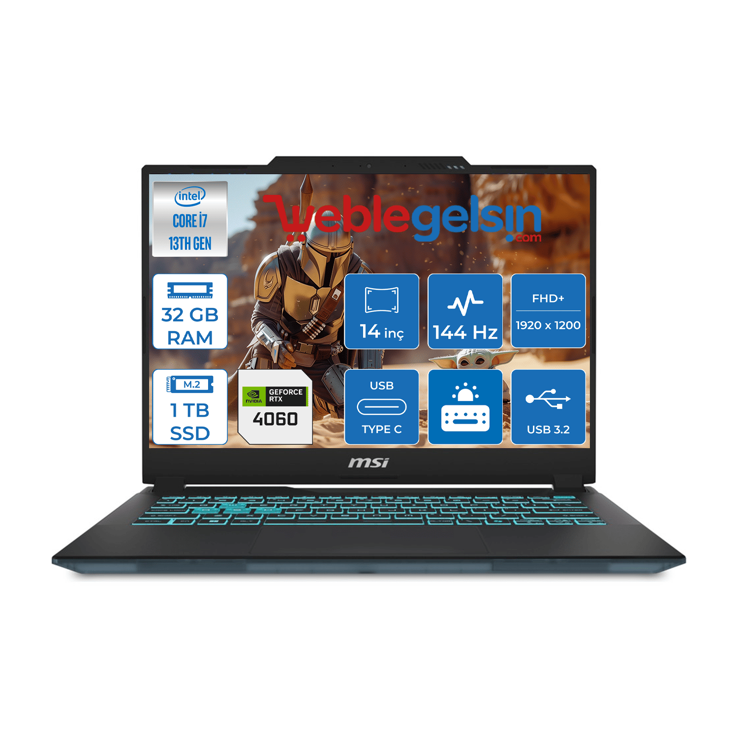 Msı Cyborg 14 Intel Core I7 13620H 32GB 1TB SSD RTX4060-8GB 