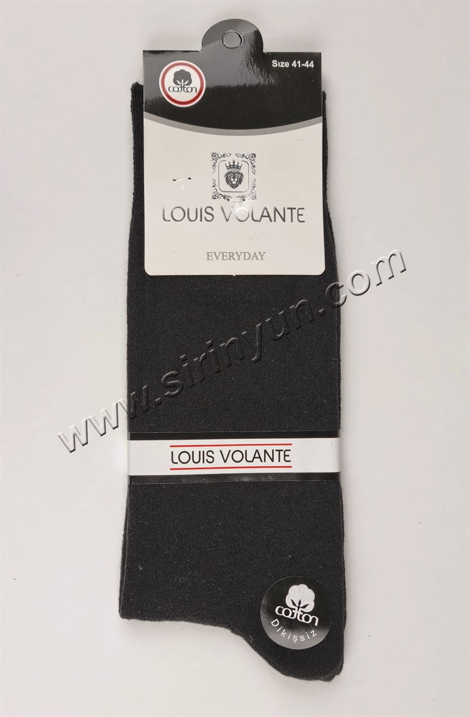 Louıs Volante Erkek Dikişsiz Siyah Soket Çorap - Şirin Yün