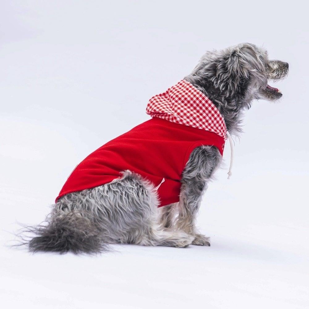 PawStar K rm z Gingham Kap onlu Polo T Shirt