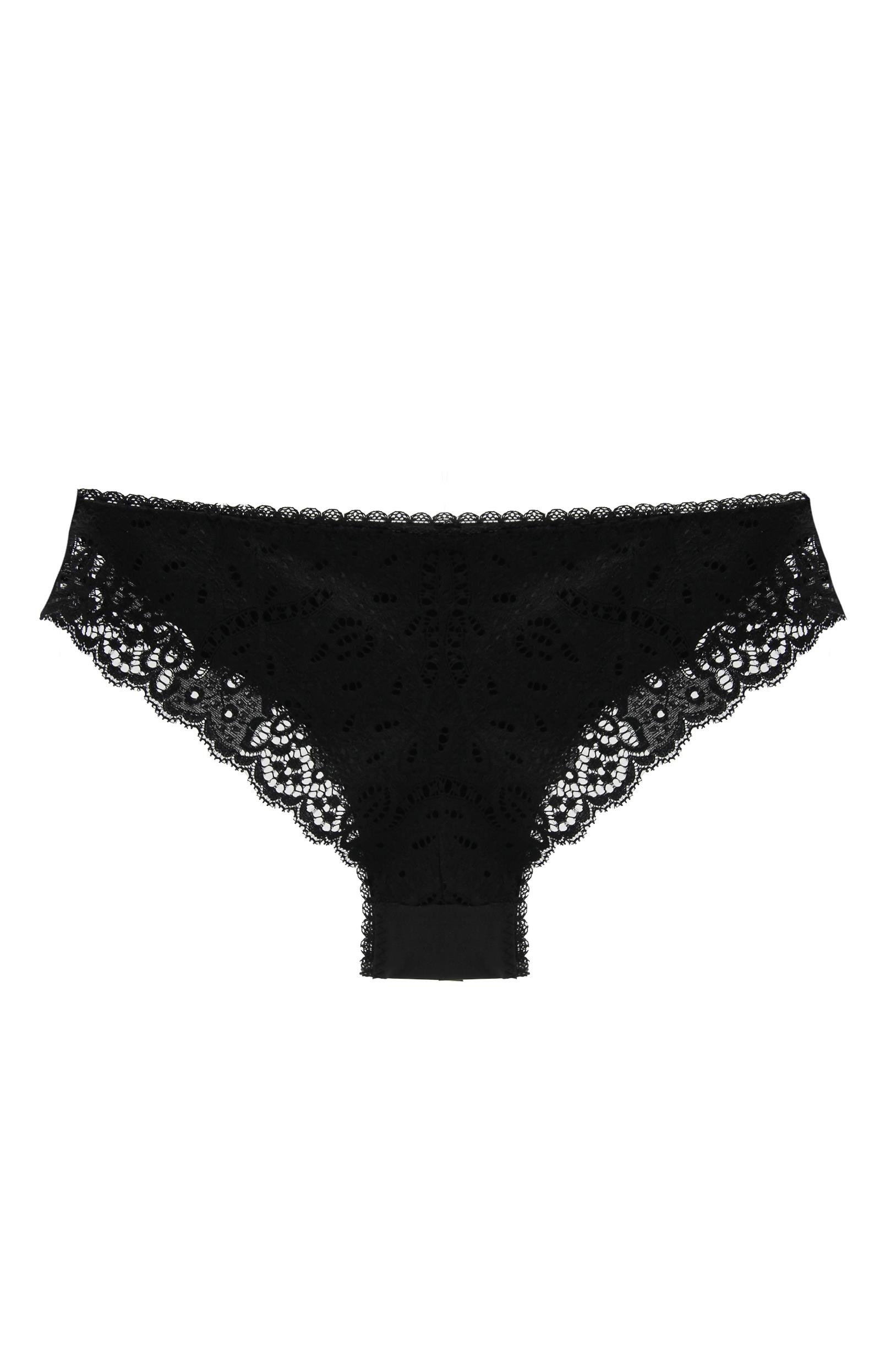 Siyah Arkası Dantelli Kadın Bikini Külot | Magic Form