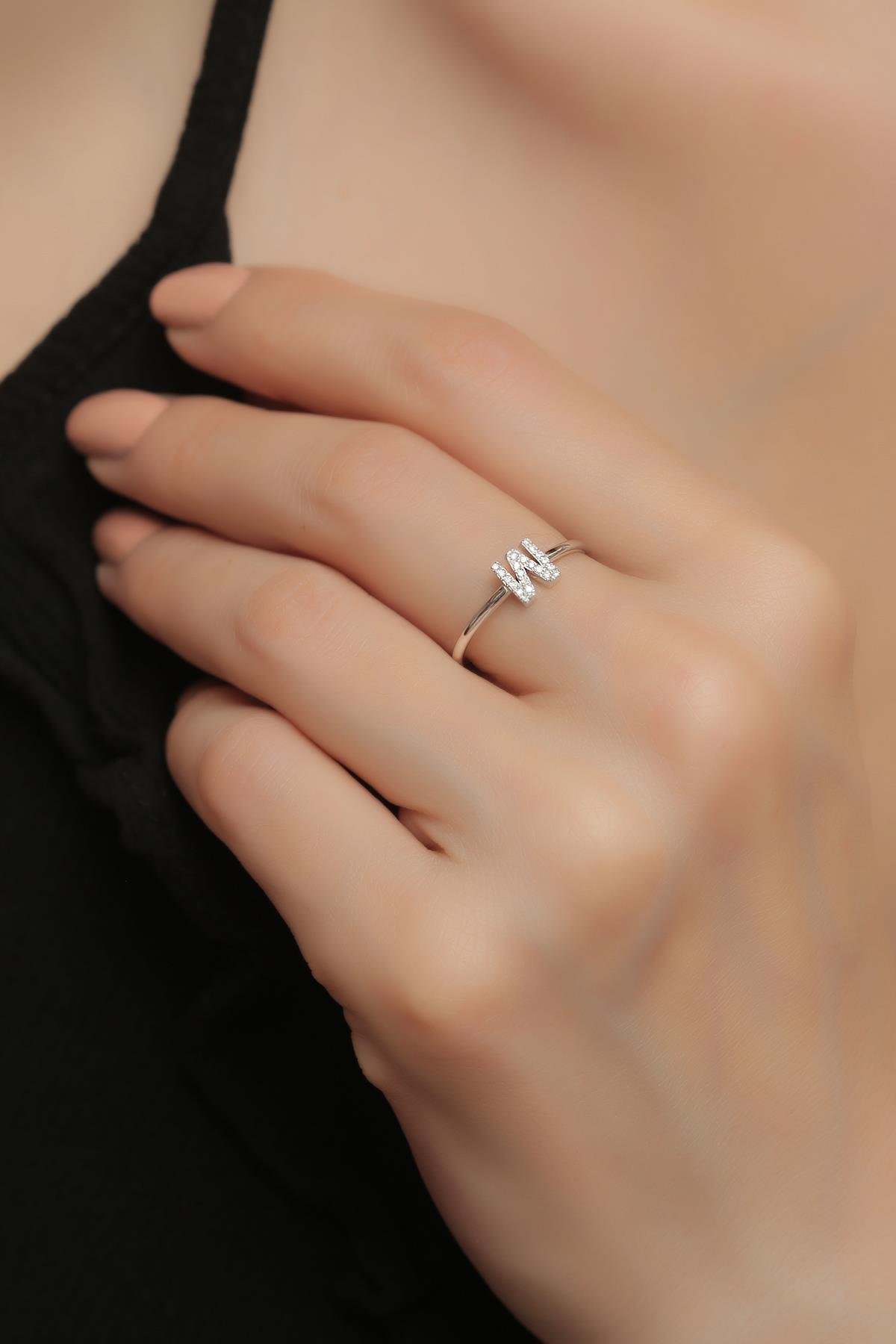 Diamond letter ring hotsell