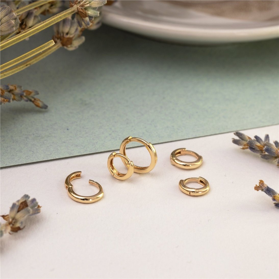 Solid Gold Hoop Earrings ET1092797996 Goldstore