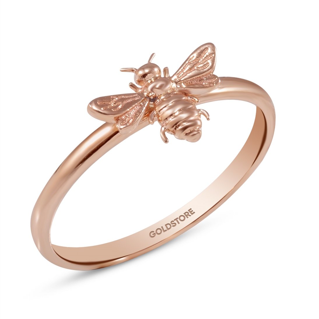 Solid Gold Bee Ring