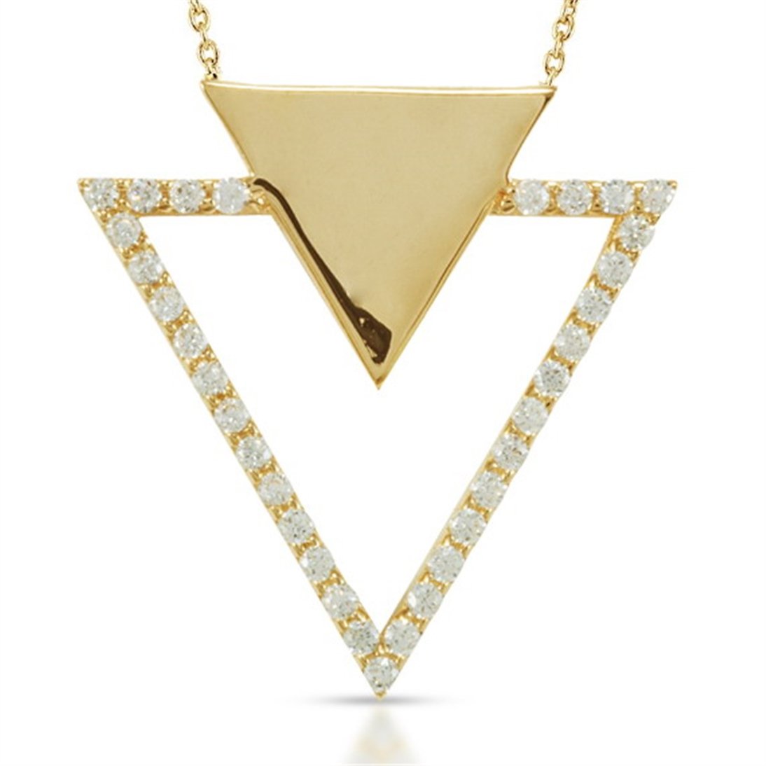 Cz Triangle Amulet Fancy Necklace