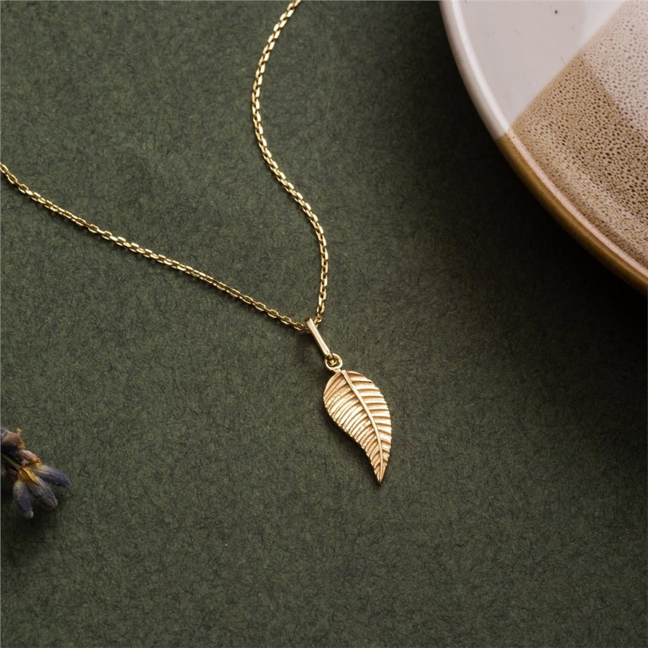 Gold leaf sale pendant