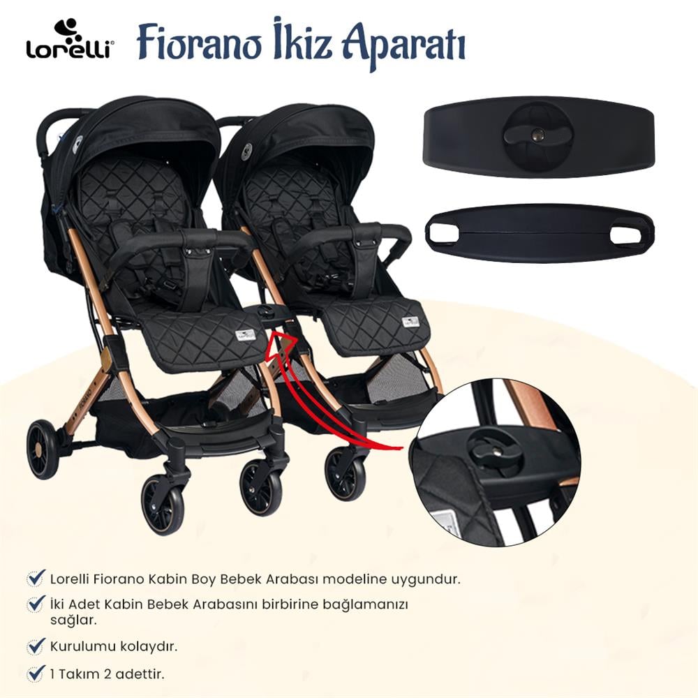 Lorelli Fiorano Kabin Bebek Arabası İkiz Bağlantı Aparatı | lorellishop.com