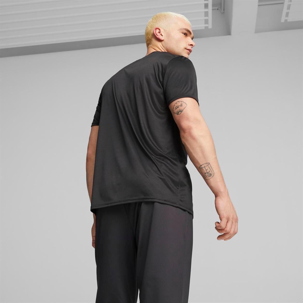 Puma Fit Poly Logo Tee Siyah Erkek T Shirt Fast Spor