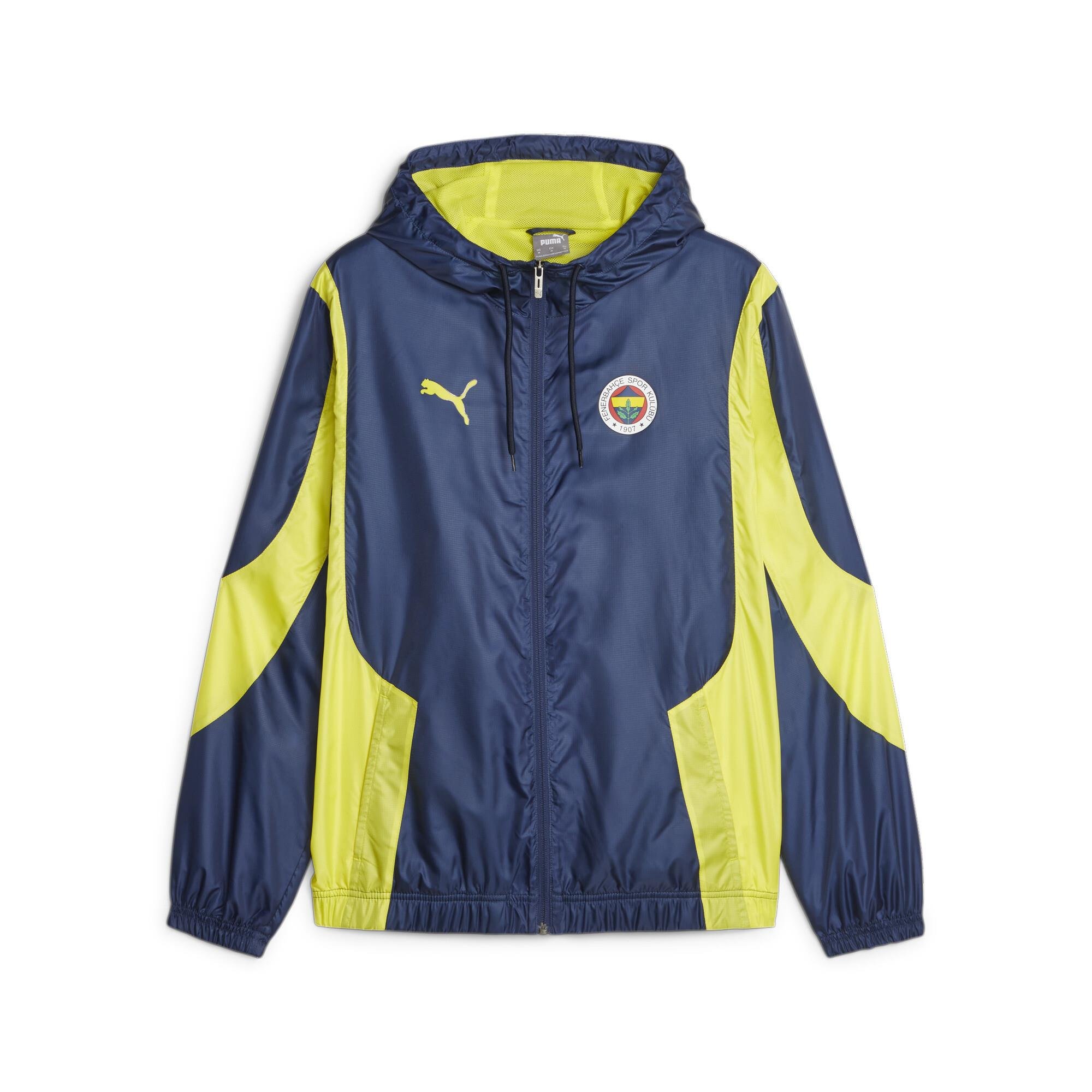 Puma Fsk Prematch Woven Anthem Jacket Medieval Blue-Blazıng Yellow Sarı  Erkek Ceket - Fast Spor