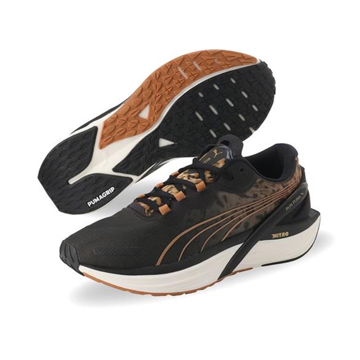 Puma Run XX Nitro Safari Glam Siyah Kadın Koşu Ayakkabısı - Fast Spor