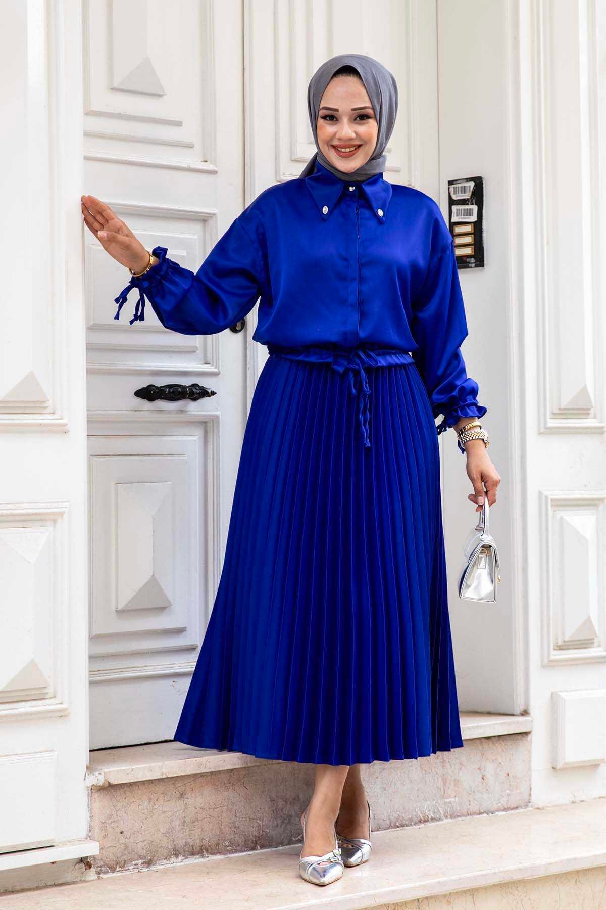 Pleated skirt hijab discount