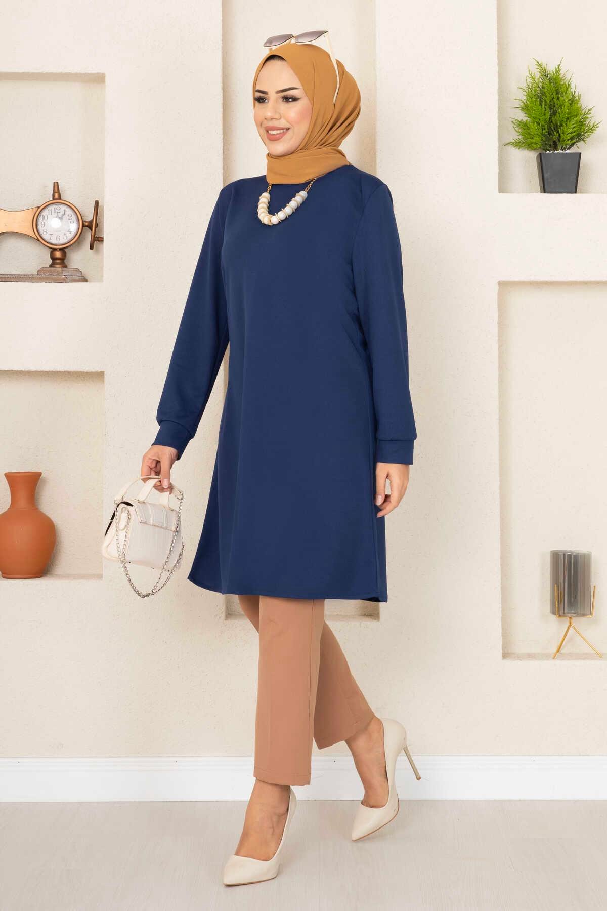 Classic Edna Hijab Tunic 100MD 10398 Indigo