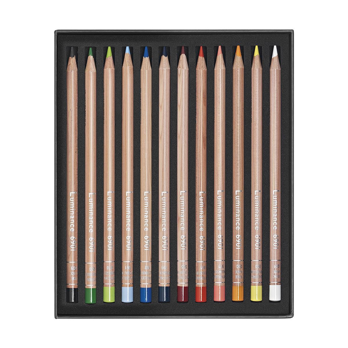 Caran d'Ache Luminance Collection 6901 Kuru Boya Kalem Seti 12