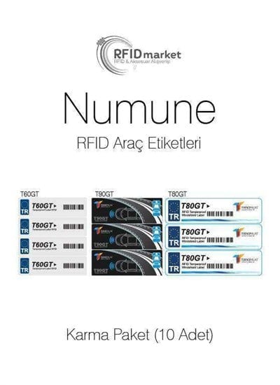 Numune RFID Araç Etiketleri - Karma Paket