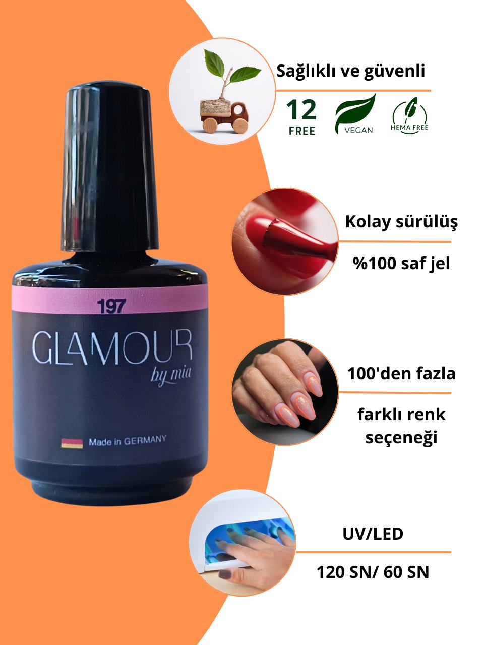 Glamour Kalıcı Oje 197