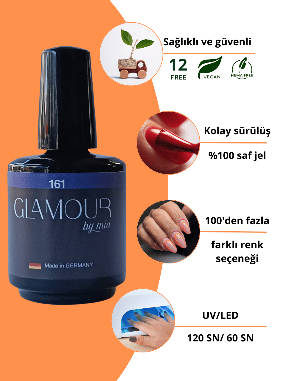 Glamour Kalıcı Oje 161