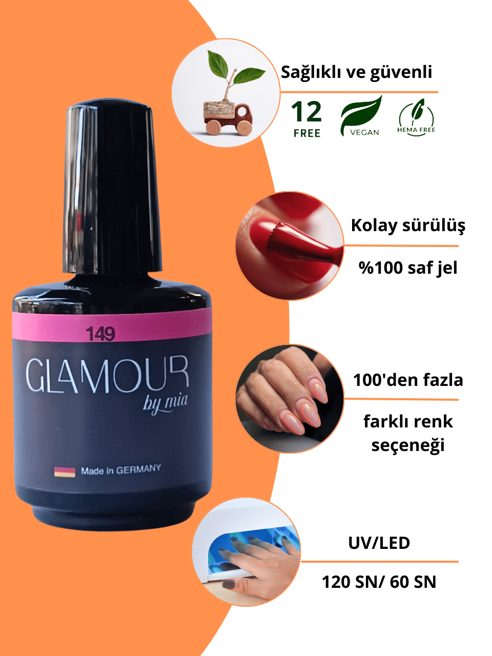 Glamour Kalıcı Oje 149