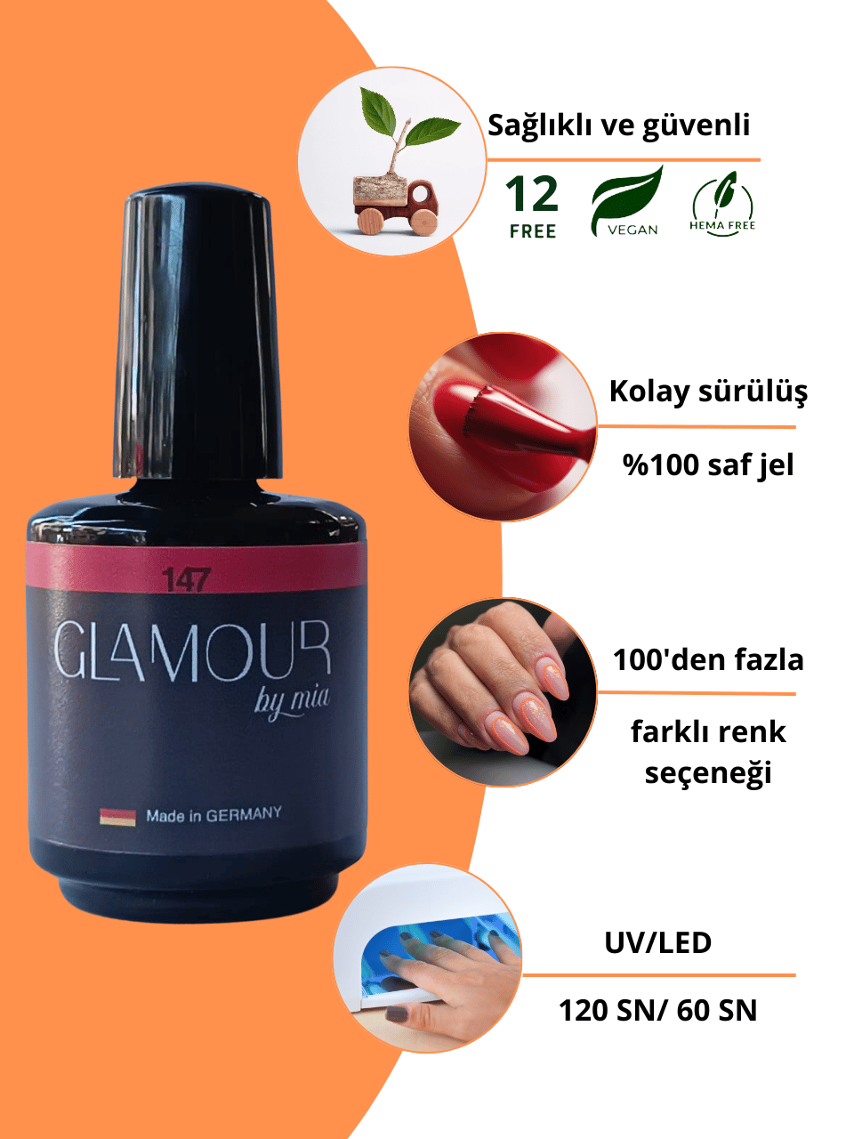 Glamour Kalıcı Oje 147