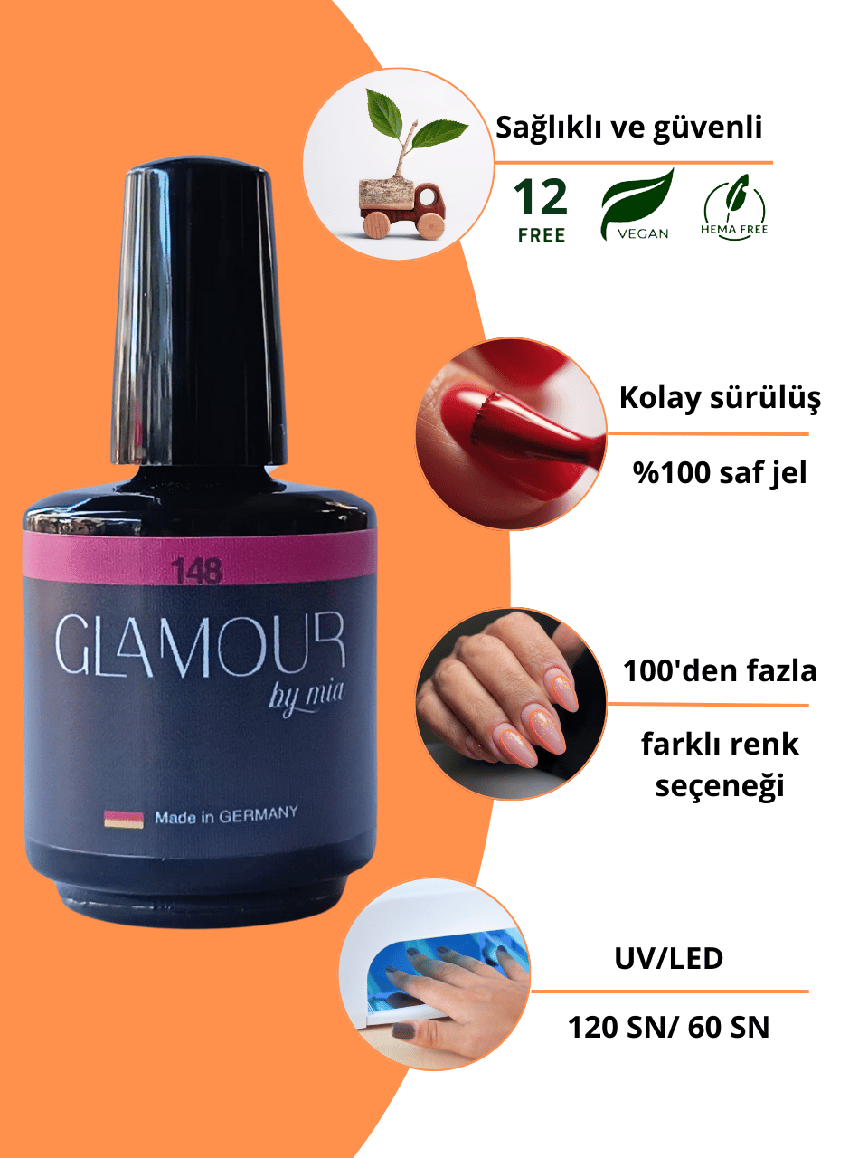 Glamour Kalıcı Oje 148