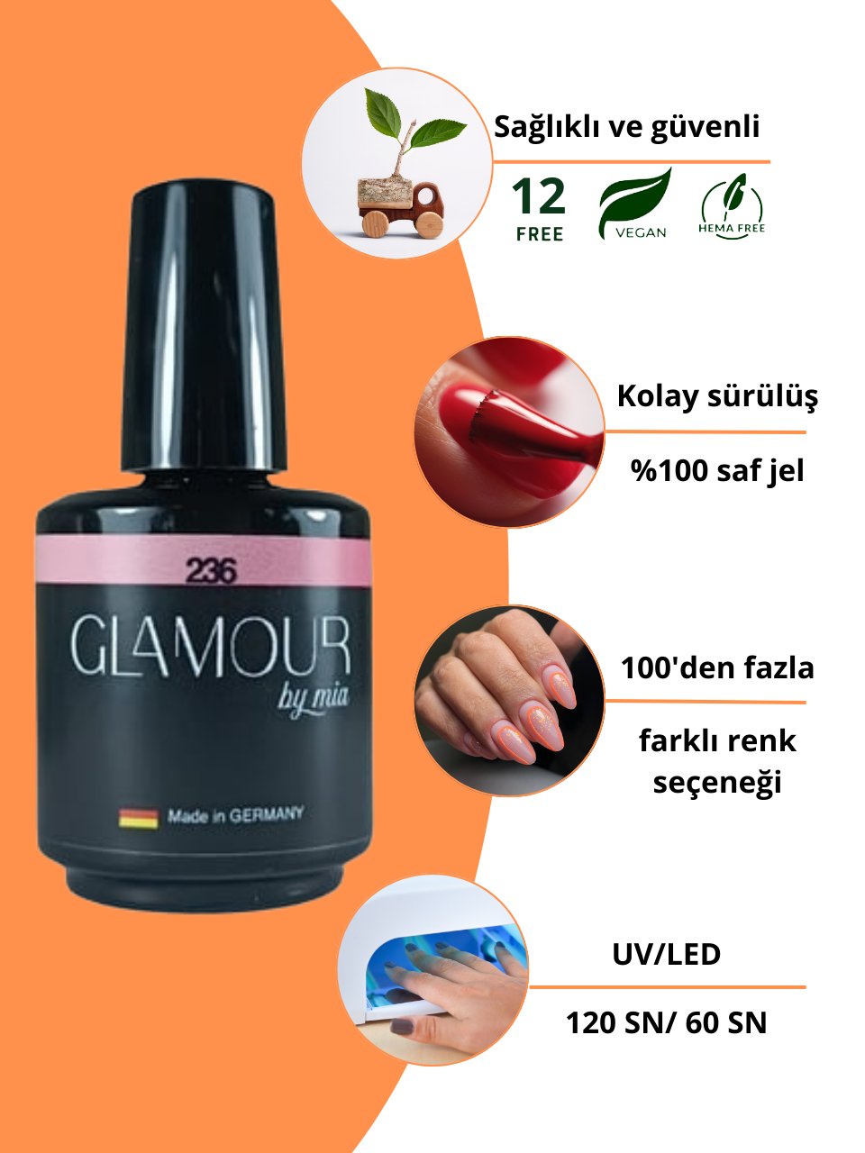 Glamour Kalıcı Oje 236
