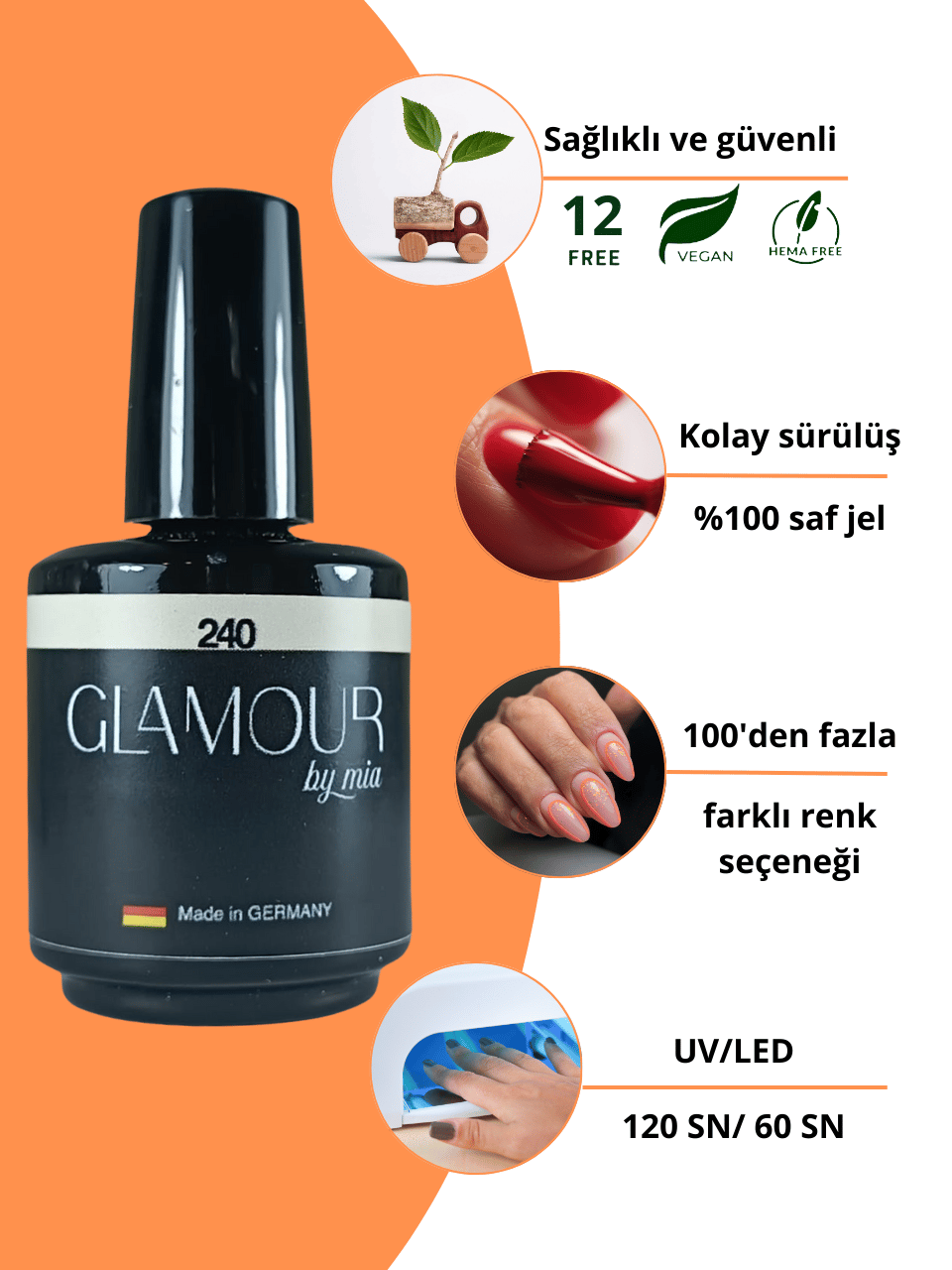 Glamour Kalıcı Oje 240