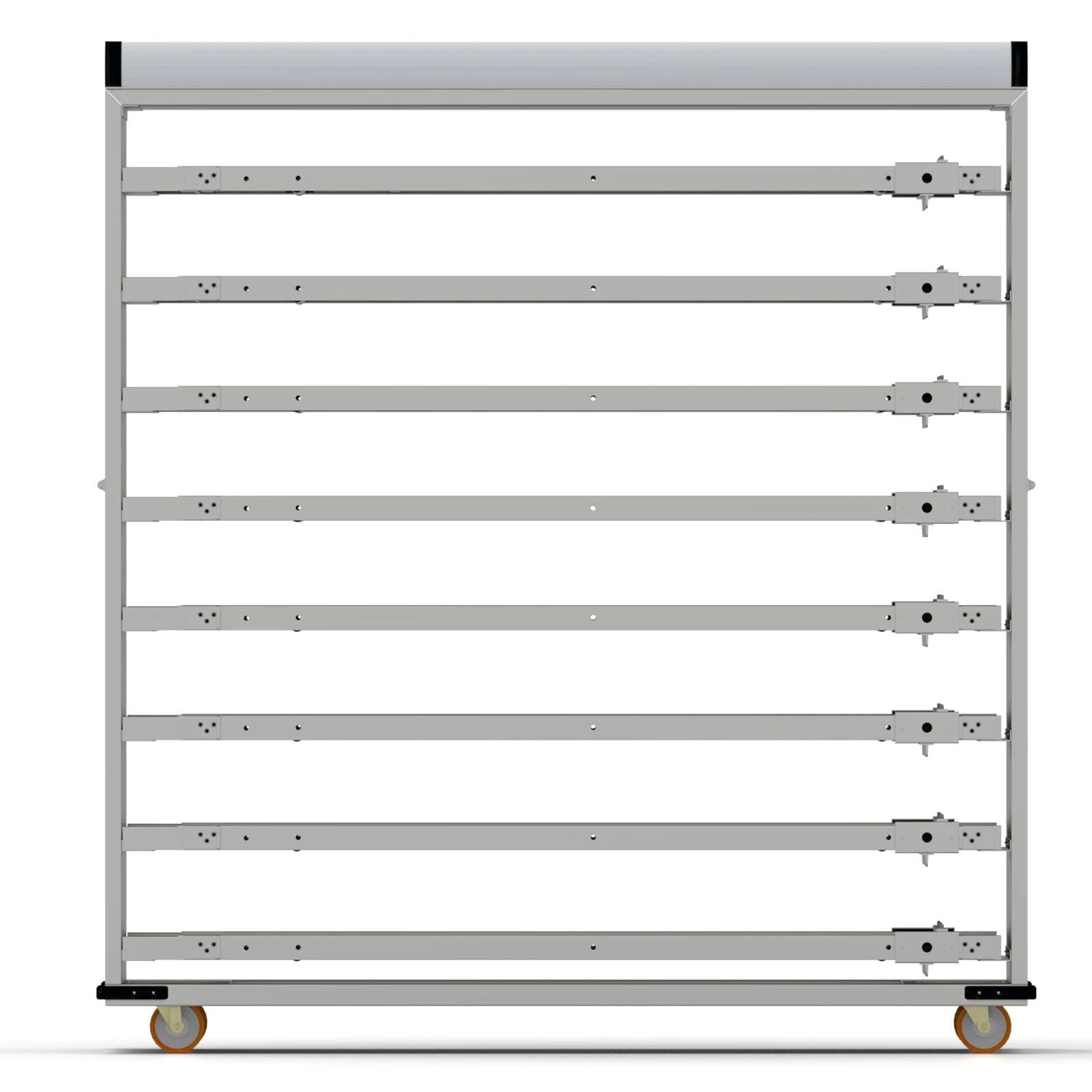Chariot passeur avec système enfermé 58x160 cm (Inox)