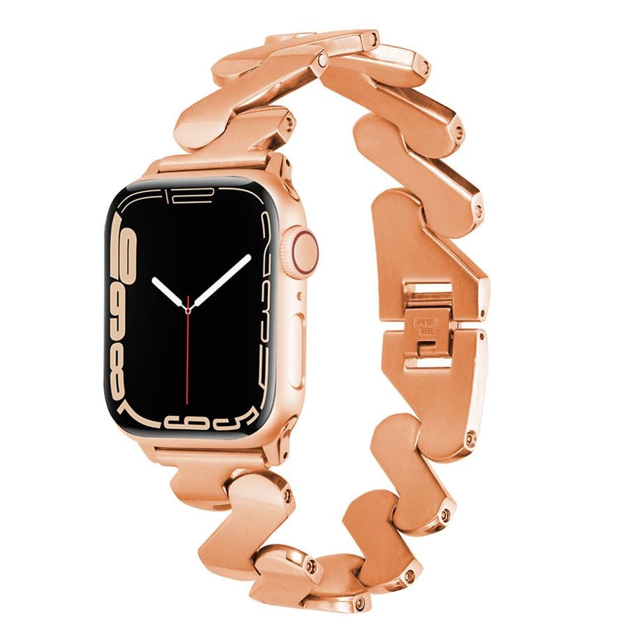 Apple Watch 44mm Kordon KRD 80 Metal Strap Kay Rose Gold