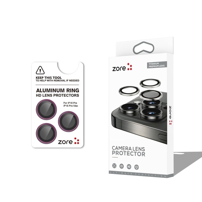 Safir Kamera Lens Koruyucu Kırmızı