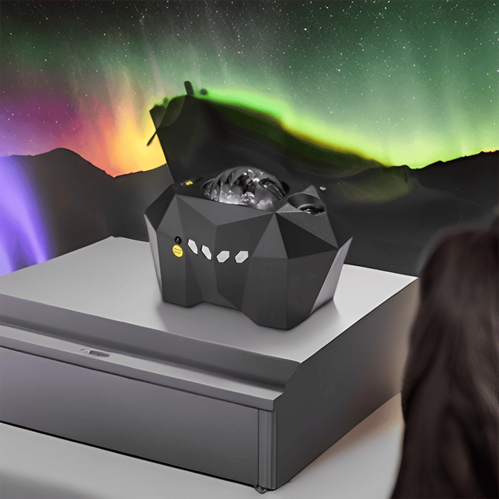 Aurora Kuzey Işıkları Starry Projektör Hoparlör Gece Lambası