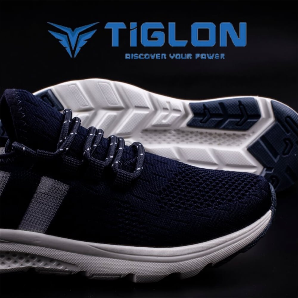 Tiglon Lacivert Erkek Hafif Şeffaf Tekstil Spor Ayakkabı