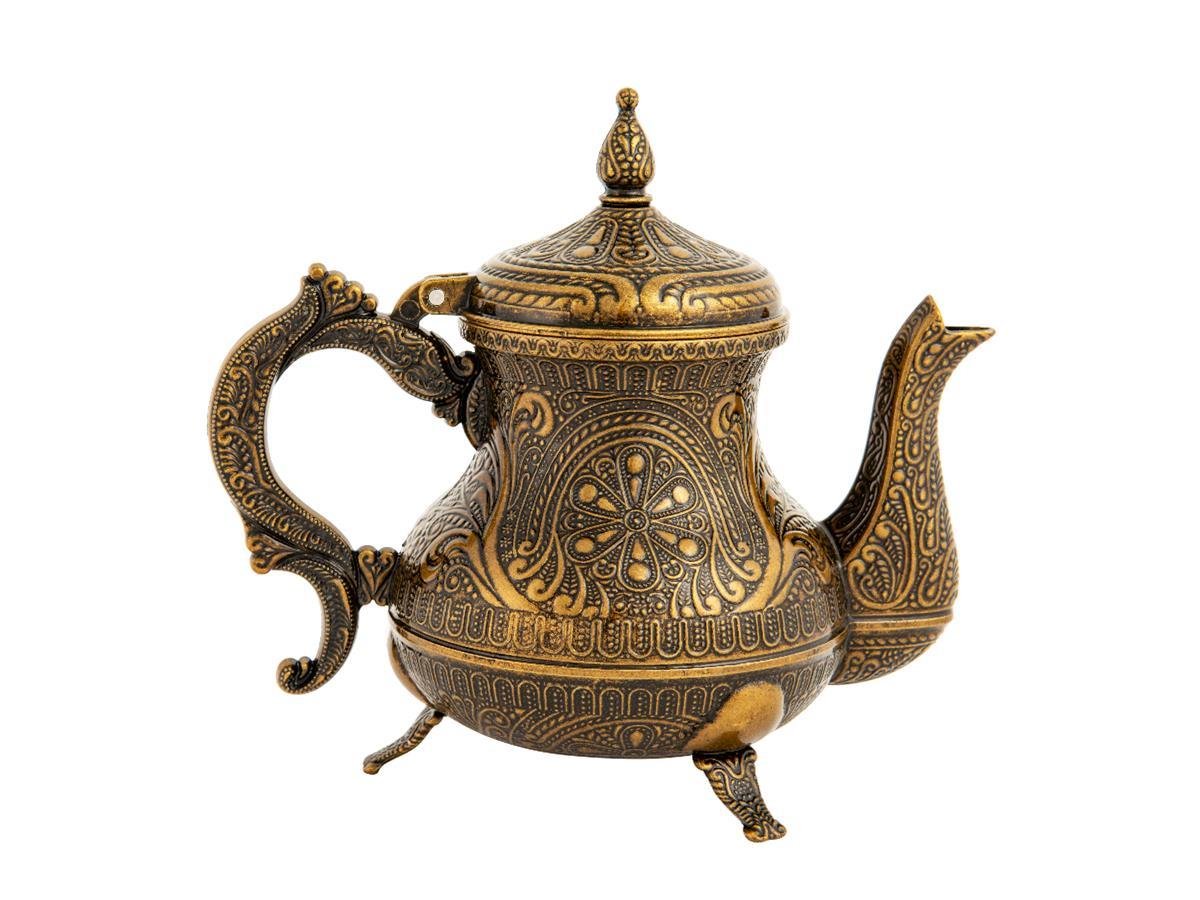 Çaydanlık Zamak - Antik Sarı