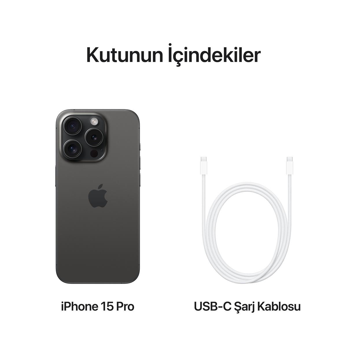 MTUV3TU/A - iPhone 15 Pro 128GB Siyah Titanyum MTUV3TU/A - iPhone