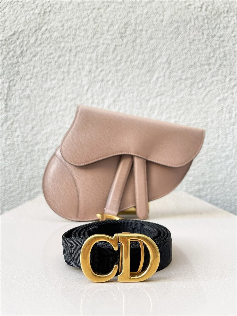 Christian Dior Saddle Belt Bag Pudra Renk Standart Beden