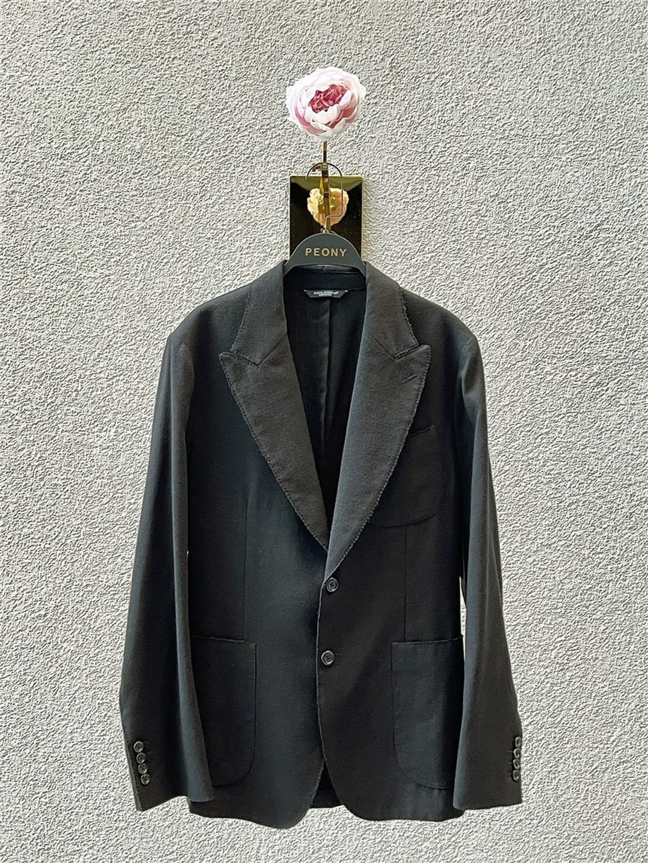 Dolce Gabbana Erkek Yün Ceket Siyah Renk 48 Beden