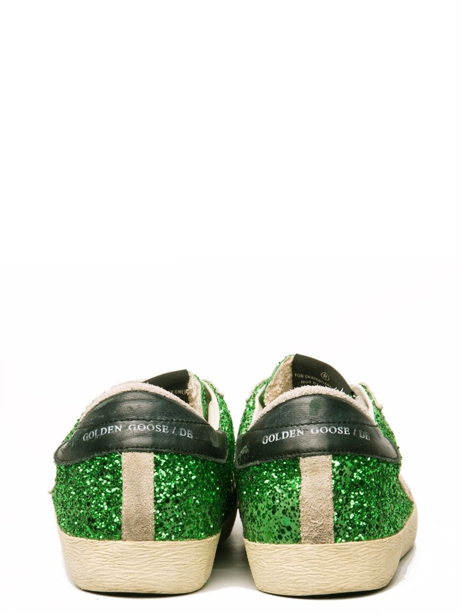 Golden goose sales green glitter