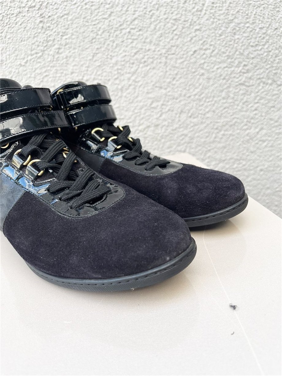 Louis Vuitton Monogram Detaylı Spor Ayakkabı Siyah Renk 39 Beden