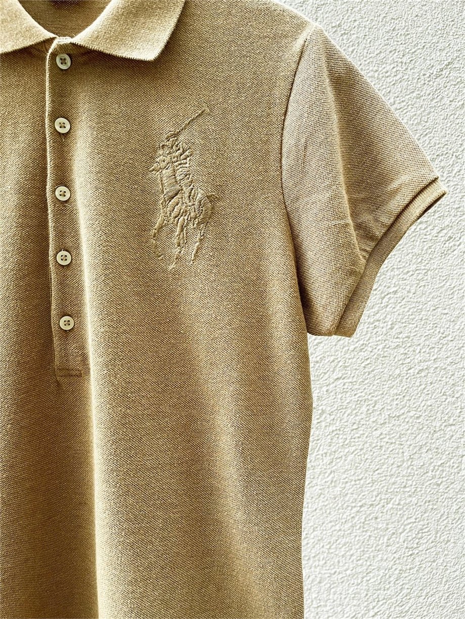 Polo Ralph Lauren Polo Yaka Ti ort Camel Renk L Beden