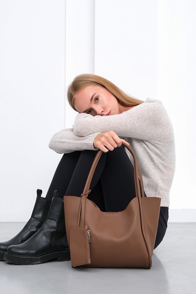 Halsey Cüzdanlı Omuz Çantası Taba