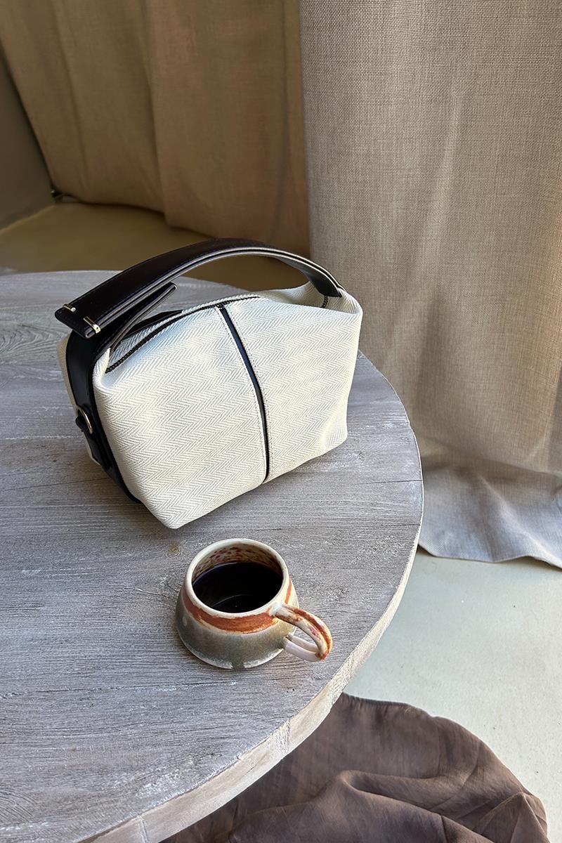 Leo Kanvas El ve Çapraz Çanta Acı Kahve | Shule Bags