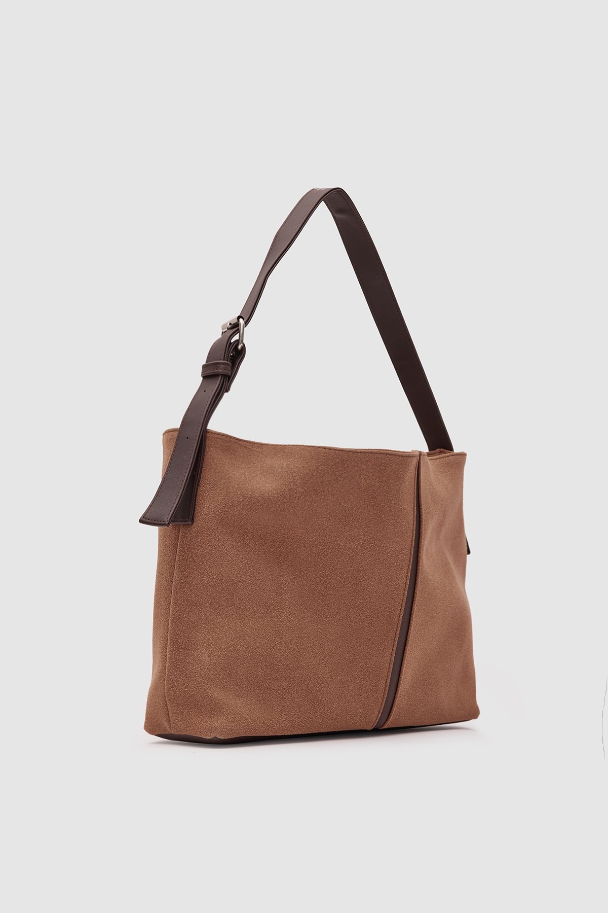 Agatha Süet Omuz Çantası Taba | Shule Bags