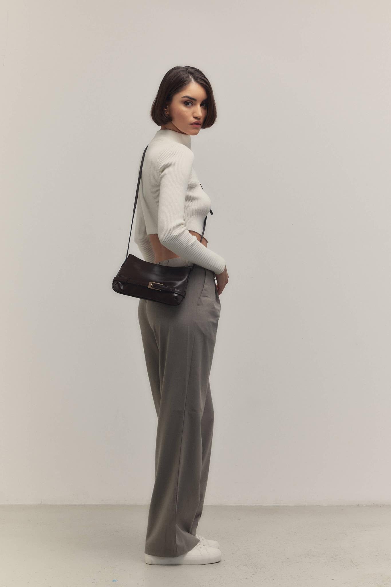 Lisa Vintage Çapraz Çanta Acı Kahve | Shule Bags