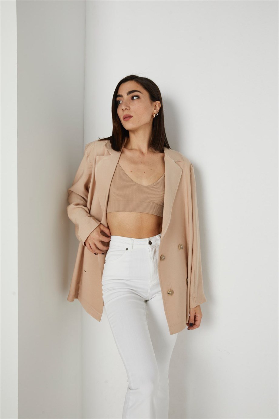 Blazer nude femme sale