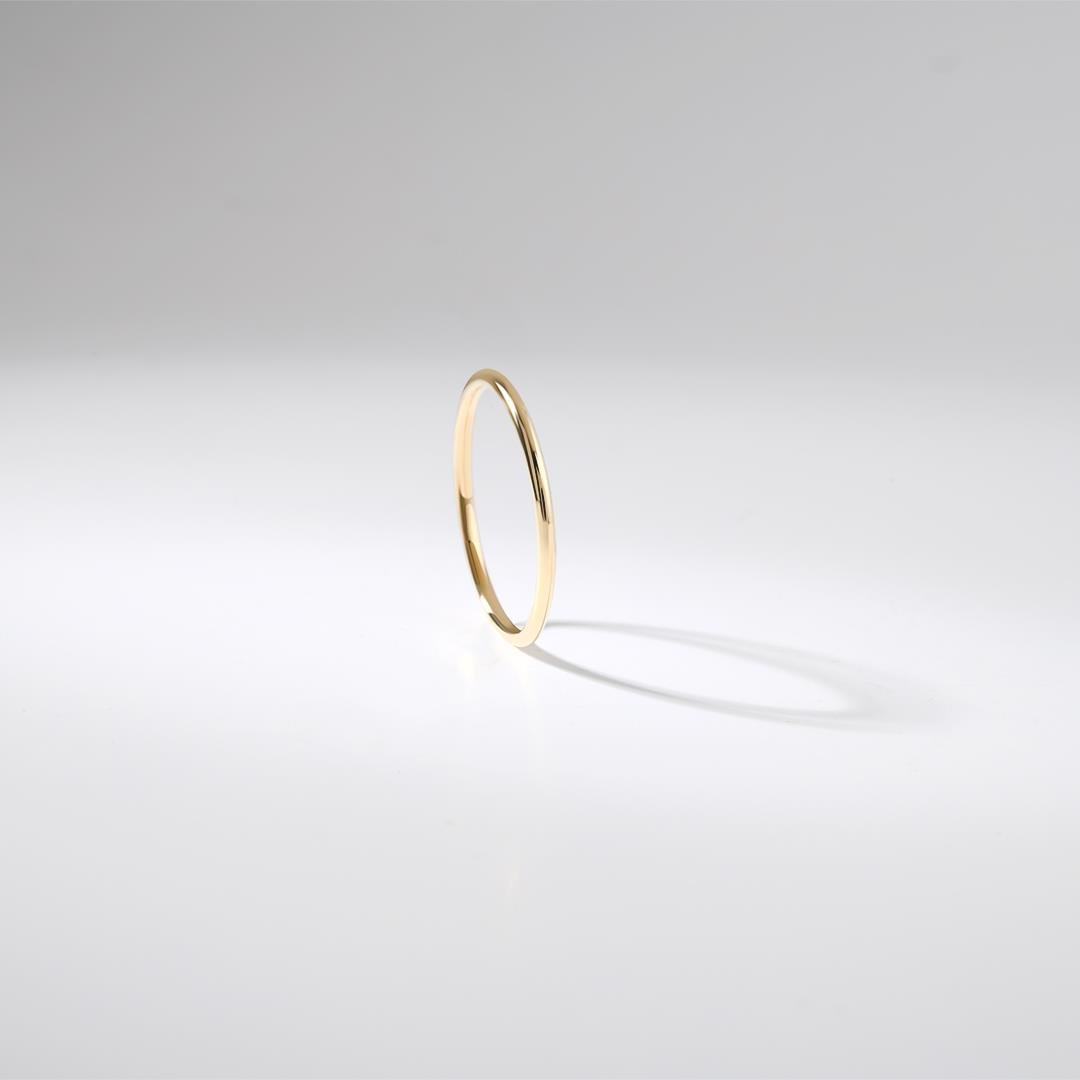 14 Ayar Altın Alyans Yüzük (1mm) - Hems Jewellery