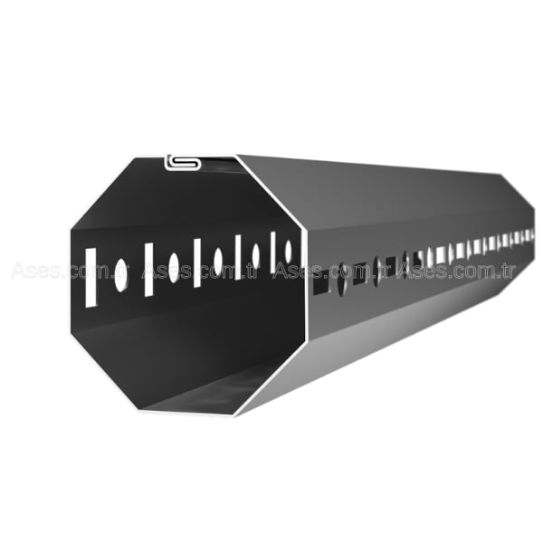 宗　0606 60×0,60 mm Sekizgen Panjur Sarım Borusu | 60'lık Panjur Borusu